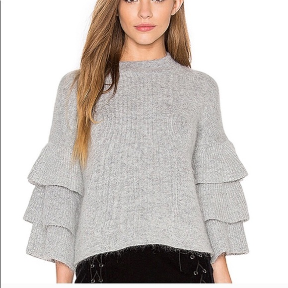 flutter sleeve sweater